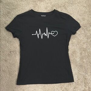 Shein Black Fitted Polo T-Shirt with Short Sleeves